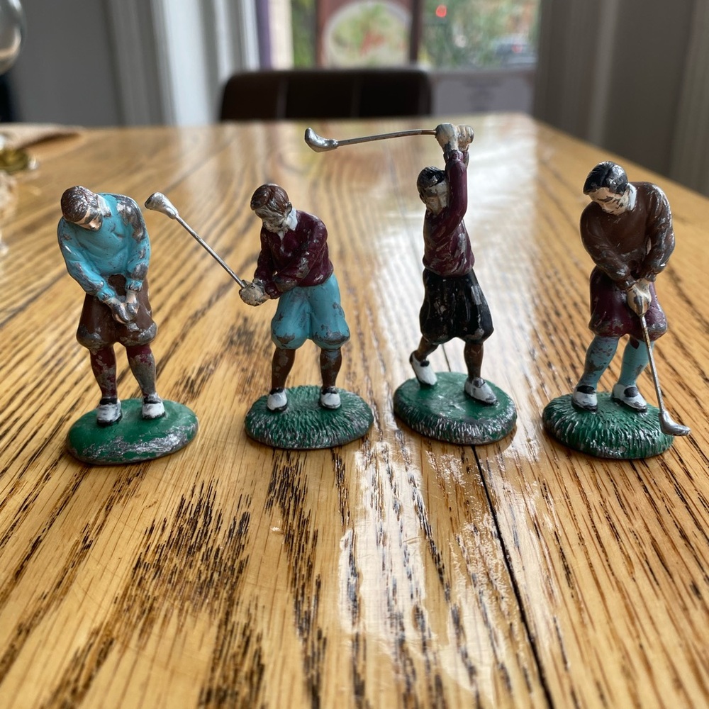 Mini metal Golfer Figurines (4 pcs)